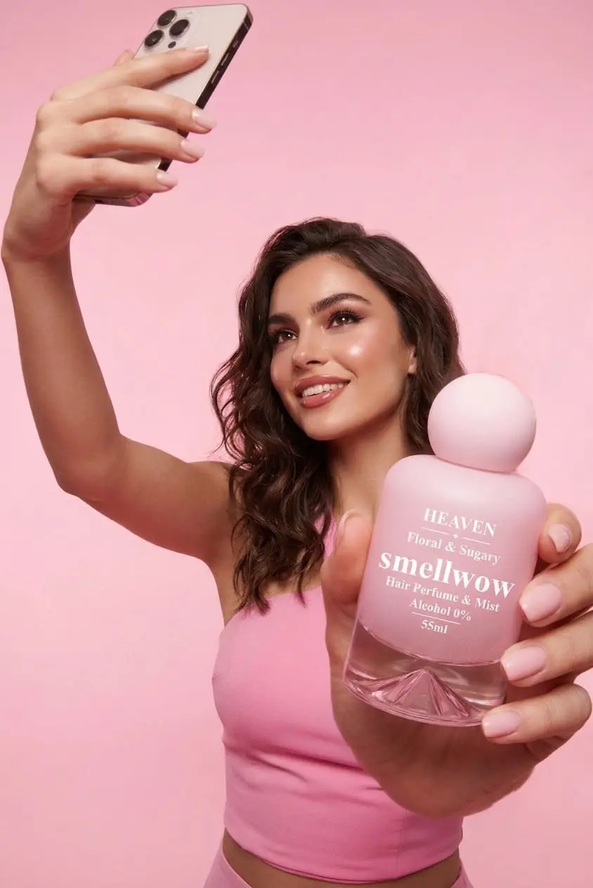 Smell wow HEAVEN Sugared Rose Hair perfume & Mist 55ml.