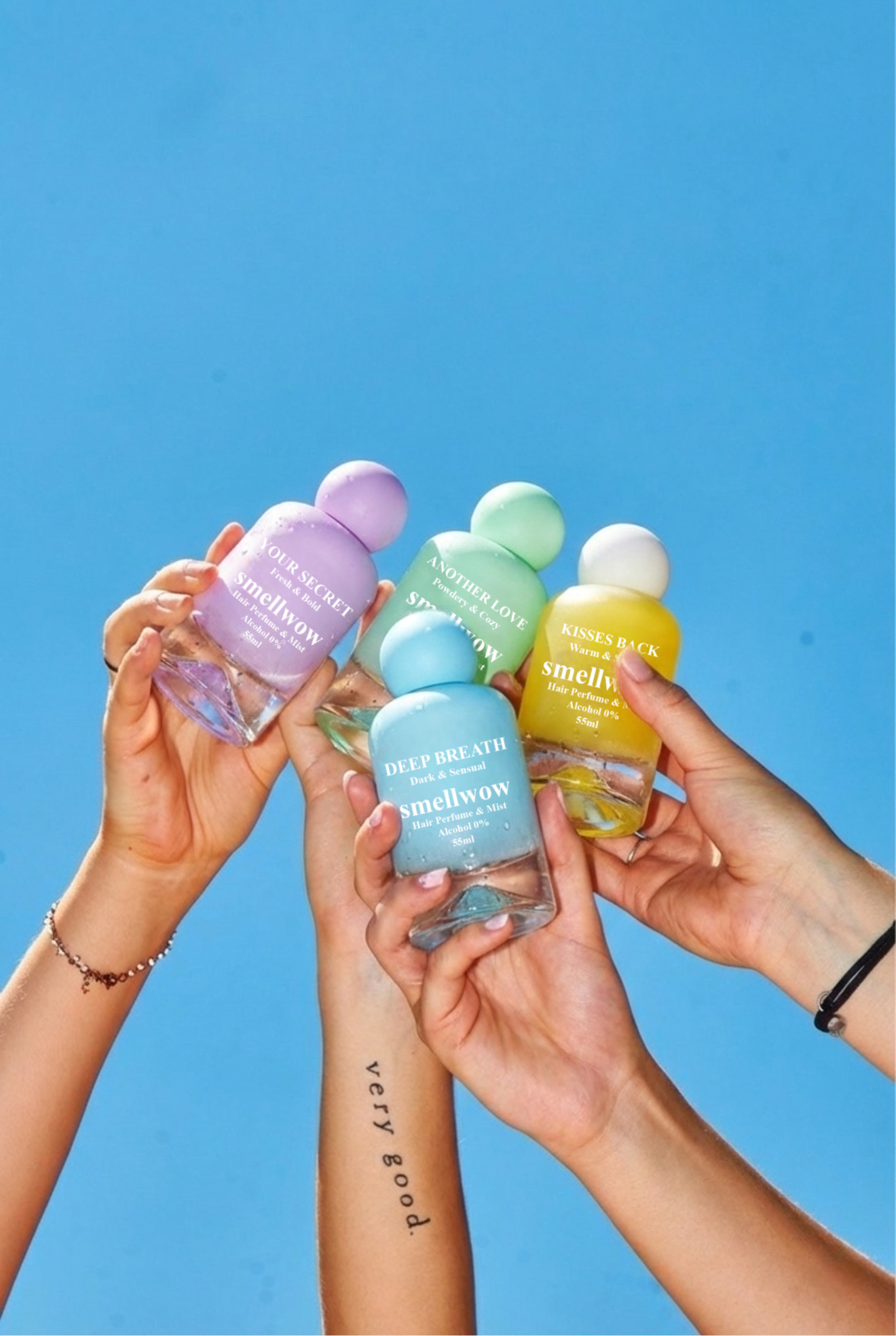 Smellwow Full Collection 8 scents Hair Perfume & Mist Bundle Offers 55ml.